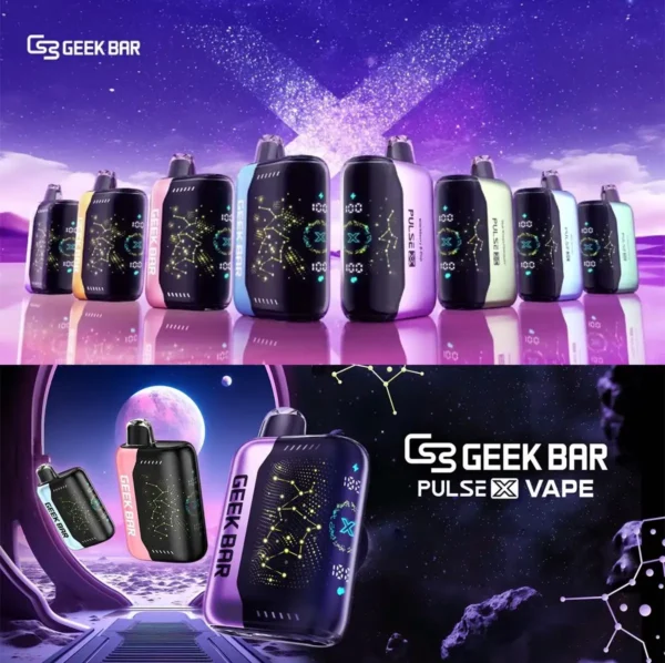 G3-GEEK-BAR-PULSE-X-VAPE-脉冲电子烟-产品主图.webp 【買5贈1】GEEK BAR Pulse X 星空系列 25000口 拋棄式電子煙|18ml 巨量裝+首創 3D 曲面全螢幕,5% 尼古丁鹽