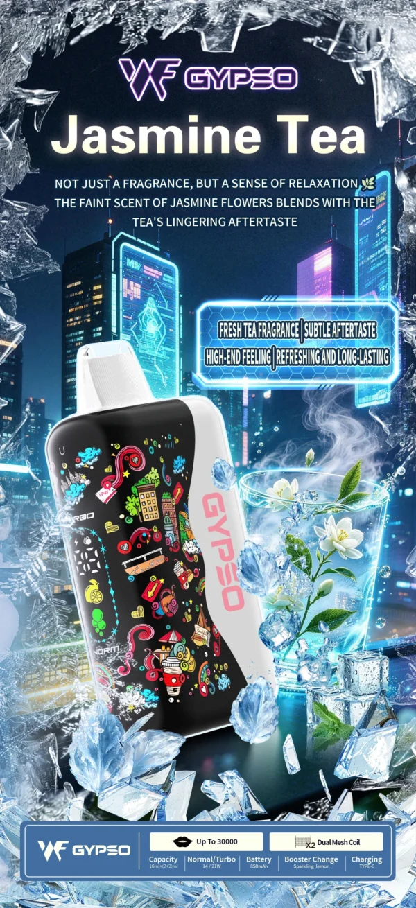 GYPSO滿天星30000口抛棄式電子煙-9.webp GYPSO 滿天星 30000口拋棄式電子煙|18ml巨量油艙+Normal/Turbo雙模式切換