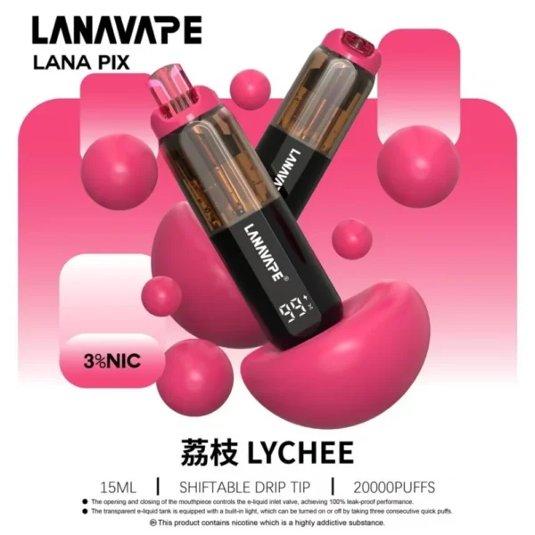LANA PIX 閃光彈 20000口拋棄式電子煙｜獨家可摺疊吸嘴＋15ml巨量儲油
