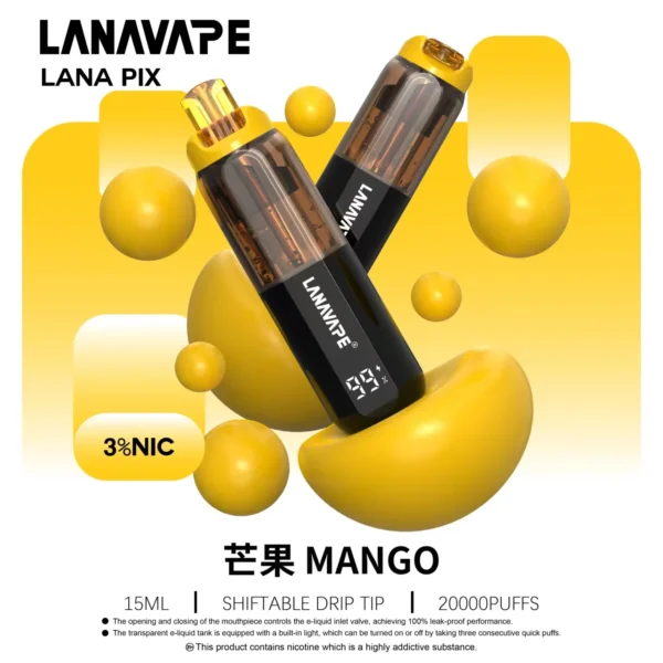 LANA PIX 閃光彈 20000口拋棄式電子煙｜獨家可摺疊吸嘴＋15ml巨量儲油