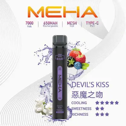 MEHA-XBAR-拋棄式-7000口小黑條-12.webp MEHA XBAR 魅嗨 小黑條 7000口 拋棄式電子煙|Mesh 芯強勁爆發力+極強冰感體驗,3% 尼古丁鹽黃金配方搭配 650mAh 可充電長效續航
