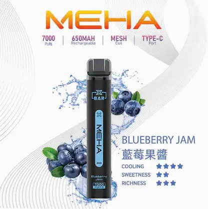 MEHA-XBAR-拋棄式-7000口小黑條-15.webp MEHA XBAR 魅嗨 小黑條 7000口 拋棄式電子煙|Mesh 芯強勁爆發力+極強冰感體驗,3% 尼古丁鹽黃金配方搭配 650mAh 可充電長效續航