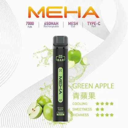 MEHA-XBAR-拋棄式-7000口小黑條-8.webp MEHA XBAR 魅嗨 小黑條 7000口 拋棄式電子煙|Mesh 芯強勁爆發力+極強冰感體驗,3% 尼古丁鹽黃金配方搭配 650mAh 可充電長效續航
