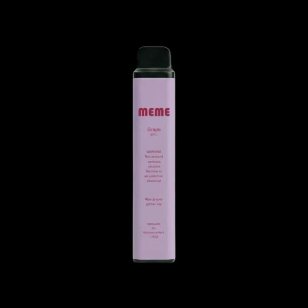 MEME-Grape.webp MEME 韓國熱銷 7000口 拋棄式電子煙|3% 尼古丁鹽黃金配比+極致絲滑韓系調香