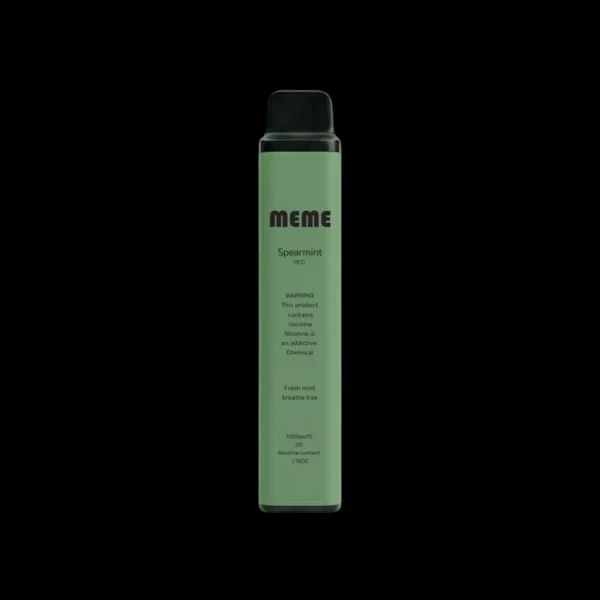 MEME-spearmint.webp MEME 韓國熱銷 7000口 拋棄式電子煙|3% 尼古丁鹽黃金配比+極致絲滑韓系調香