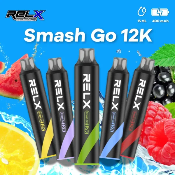 Relx-Smash-Go-12K-v3-1.webp RELX Smash Go 12000口 拋棄式電子煙|15ml 澎湃大容量+獨家防乾燒技術,3%~5% 尼古丁鹽