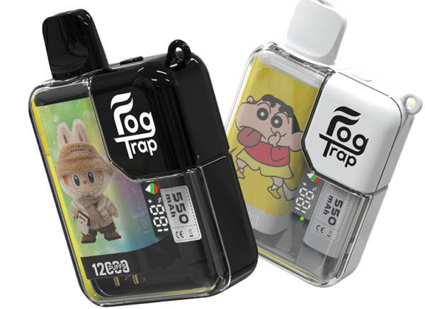【買十送一】Fog Trap 蠟筆小新 × LABUBU 限量聯名 12000口拋棄式電子煙｜油電數位顯示屏＋雙檔功率切換