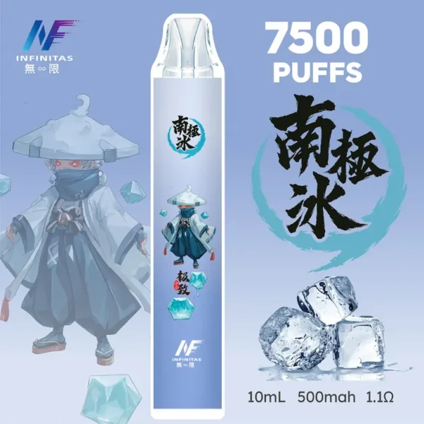 INF 無限 鬼滅之刃聯名 7500口 拋棄式電子煙｜鬼滅之刃聯名造型＋10ml 大容量煙油，Mesh 網芯強勁爆發，配置 550mAh 大容量電芯