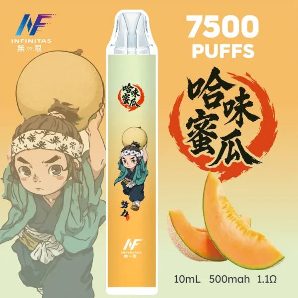 INF 無限 鬼滅之刃聯名 7500口 拋棄式電子煙｜鬼滅之刃聯名造型＋10ml 大容量煙油，Mesh 網芯強勁爆發，配置 550mAh 大容量電芯