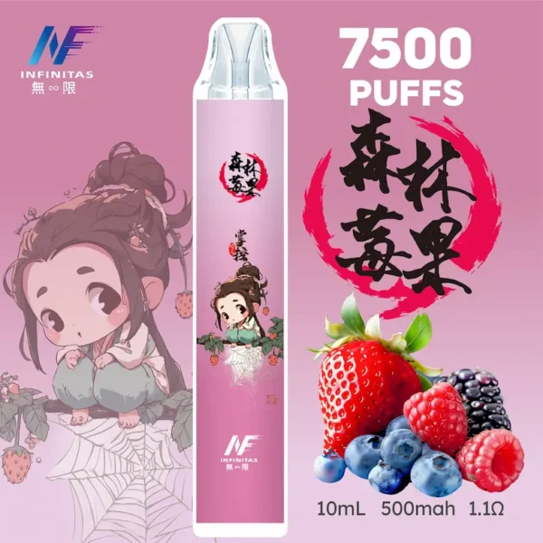 INF 無限 鬼滅之刃聯名 7500口 拋棄式電子煙｜鬼滅之刃聯名造型＋10ml 大容量煙油，Mesh 網芯強勁爆發，配置 550mAh 大容量電芯